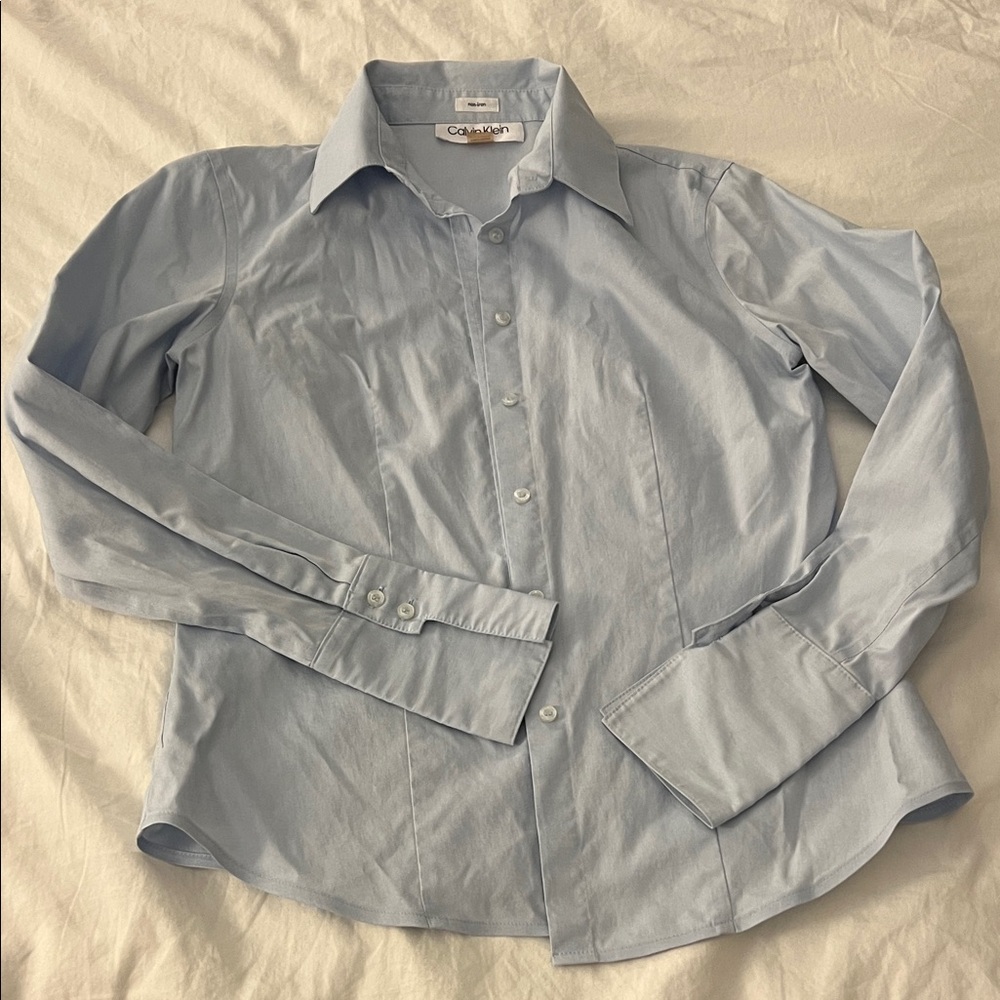 Calvin Klein Sky Blue Dress Shirt for Women